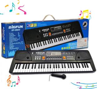Just97 61 Keys Musical Keyboard Piano with Mic for Kids Analog Portable Keyboard K19