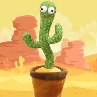 NH WORLD Talking & Dancing Cactus Toy,The Cactus Repeats What You Say,Electronic Dancing Cactus Toy with Lighting,Singing Cactus Recording and Repeat Your Words,Cactus Mimicking Toy for Kids(USB RECHARGABLE - FREE CHARGING CABLE PROVIDED)
