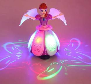 GoBaby Angel Girl with Light and Music, Dancing Rotating Musical Fairy Princes Doll Toy