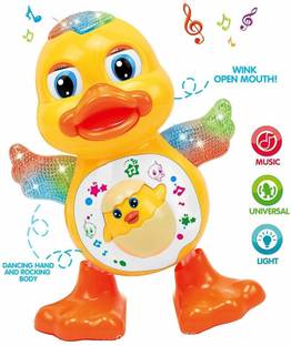 FIDO Happy Dancing Duck Toy for Kids with Music and Lights