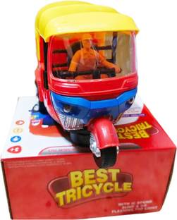 AKFLICKS Pull Back Auto Ricksaw (Multicolor)