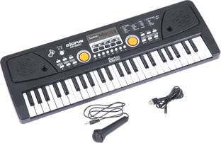 BESTON 49 Keys Piano Keyboard with Microphone, USB Power Cable & Sound Recording Function Analog Portable Keyboard