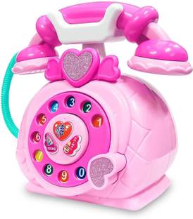 Space Age Classic Dial Toy Phone for Kids – Rotating Dial & Calling Sound Effect