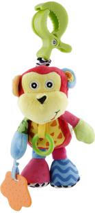 Baby Moo Monkey Red Pulling Toy With Teether