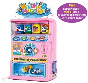 Kidsaholic Interactive Vending Machine Toy,Electronic Drink Machines Toy