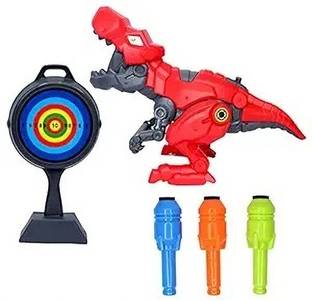Nexteesh Kids Musical Dinosaur Launcher Shooting Dart Game Toy for Kids Boys