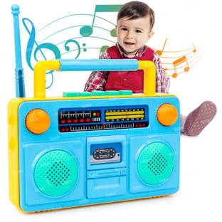 FIDDLERZ Musical Toy Radio Old Classical Tape Recorder with Light & Sound Effect for Kid