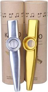 VASADIGITAL Gold & Silver Kazoo Musical Instrument With 10 Pcs Diaphragm