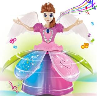 ADM Angel Girl Dancing Robot Doll 360 Degrees Rotation Doll 3D Lights & Musical Toy