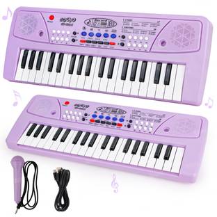 FIDDLERZ Key Piano Keyboard Toy with Power Option,Recording & Mic, Electronic Piano