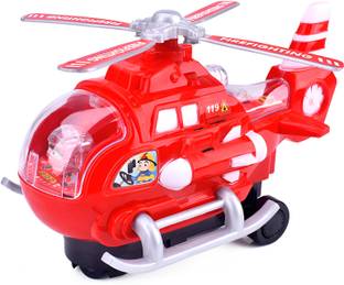 Aseenaa Air Force Helicopter Toy - Bump & Go Action With 3D Lights, Swirls And Music