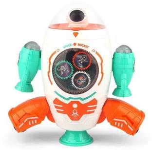Pepstter Electric Space Gear Rotation Dancing Walking Rocket Astronaut Toys Kids.