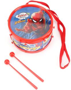 zokato Junior Musical Dholak Spider Man Print- Red