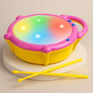 KOBBET Musical Toys for Kids 3D Flash Drums with Lights & Musical Good Quality Plastic