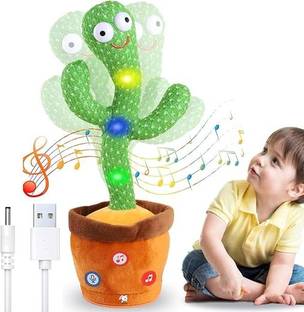 Prikuna Voice Repeating Dancing Cactus – Musical Plush Toy for Kids