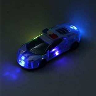 ROSEFAIR Police Super 3D Car with Lights Friction Music and Siren Sound Colorful Toys