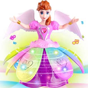 iChoice Dancing Doll with Music and Lights Rotating Angel Doll Toy Musical Dancing Doll