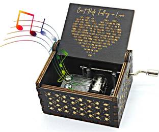 Store2508 Wooden Vintage Hand Cranked Music Box – Can’t Help Falling in Love