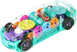 Aseenaa Transparent Concept Car Toy With Music, 3D Lights & 360 Degree Rotation For Kids