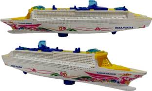 Wishkart Bump and Go High Speed Cruise Ship Model Toy With 3D Lights & Musical Fun Sounds
