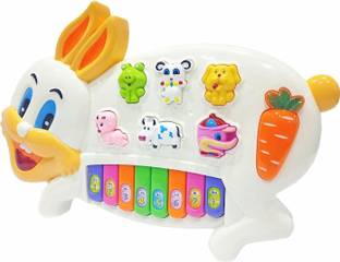 ANVIT Cartoon Rabbit Keyboard for Kids/Musical Toys Piano for Babies with Different Voices