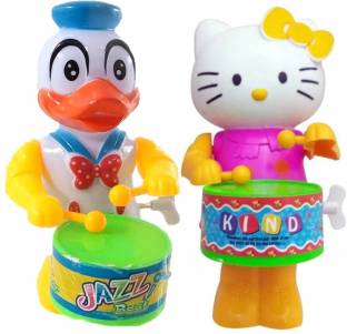 ROSEFAIR Key-Operated Cute Drummer Toy for Toddler Gift Birthday Return Gift Drummer toy Rattle