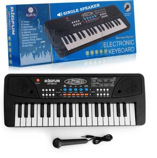 Kidkitz 37 Keys Electronic Piano with 8 Rhythms & Tones 6 Demos with Mic for kids