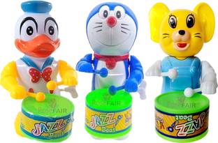 ROSEFAIR Key-Operated Cute Drummer Toy for Birthday Return Gift Rattle