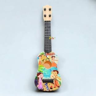 JOLARY Printed Guitar Toy 4-String Acoustic Music Learning Toy, Chota Bheem Guitar Toy