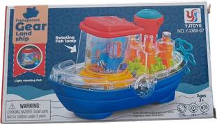 Kp Enterprise Transparent Boat Electric Mechanical Gear Ship Colorful Light&Charming Music