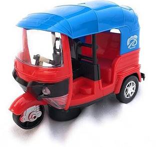 Barkati Electric Tricycle Auto Rickshaw Toy for Kids with Lights & Music