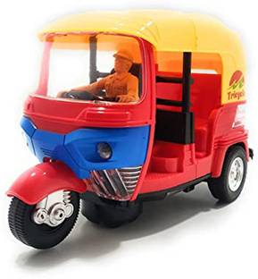 NIYAMAT Auto Rickshaw Toy with Light and Sound Effects (Color May vary)
