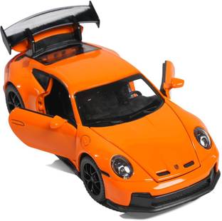 Joy Junction PORCHE Model Car 1:32 Metal Pull Back Die-cast Car (Orange)