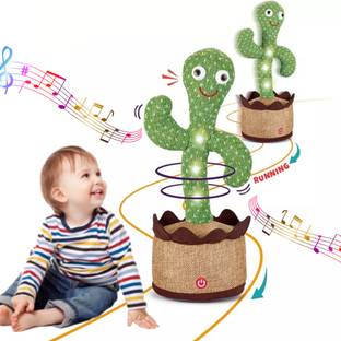 Shuttle Running Walking Dancing Cactus Toy Sing Along Recording for Kids Educational Fun