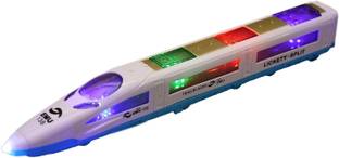 ZUNBELLA Bump and Go High Speed Bullet Train Toy - 3D Lighting and Musical Fun Sounds