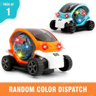mega shine Stunt Car 360 Degree Rotating Stunt Car Bump and Go Toy