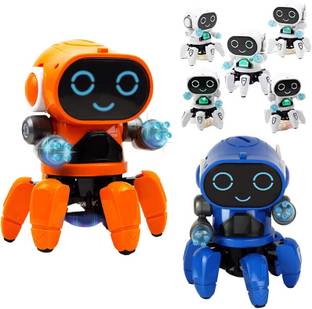 Haulsale Bot Robot Octopus Style, Colorful Lights, Music-All Direction Movement Toy-200