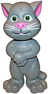 MAHA NANDINI Talking Tom Cat with Recording, Music, Story and Touch Functionality, Wonderful Voice, Stories and Songs (Grey)