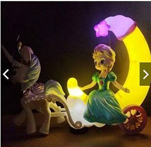 rabison Dolls Action Figure Moon Carriage with Lights Sounds Snow White