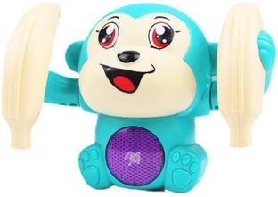 Toyporium Dancing Monkey Musical Toy for Kids with Light, Sound and Touch Sensor MON44