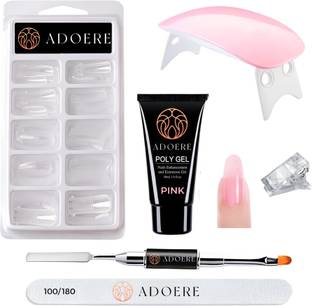 Adoere Poly Nail Extension Gel Kit for Builder Gel UV Nail Art Kit Nail Extension Set
