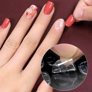 feelhigh 100pcs Double Sided Glue Sticker for Fake Super Waterproof Breathable