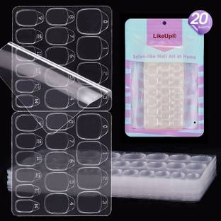 LikeUp Nail Adhesive Tabs for Press On Nails - BTArtbox 20 Sheets 15 Sizes
