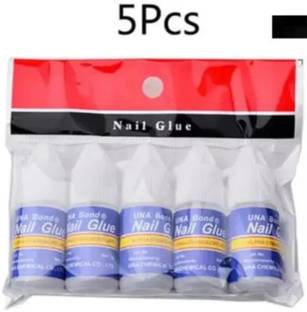 lookie 5Pcs Nail Glue For Artificial Nail Waterproof Nail Adhesive Bottle Acrylic nails