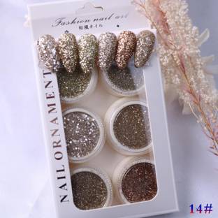 KLEUR Nail Art Glitter Pack Magic Color ,Palette Style Glitters 6 Different Sequins