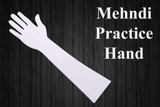 Primo Reusable Acrylic Hand For Mehndi Practice(White)