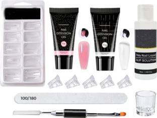 GLOW IT Acrylic Nail Extension Set | Poly Nail Gel Extensions at Home Nail Art Combo Kit