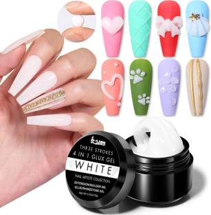 THR3E STROKES Solid Builder Nail Gel 4 in 1 Nail Extension Gel Nail Glue 3D Nail Sculpture Gel