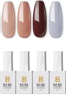 BOLT BEE Gel Nail Polish, Super Glossy, Quick Drying, Set 15ml Each (2,5,123,126)