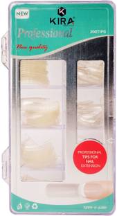 KIRA Half Cover Nail Tips 200pcs Clear Nail Tips clear
